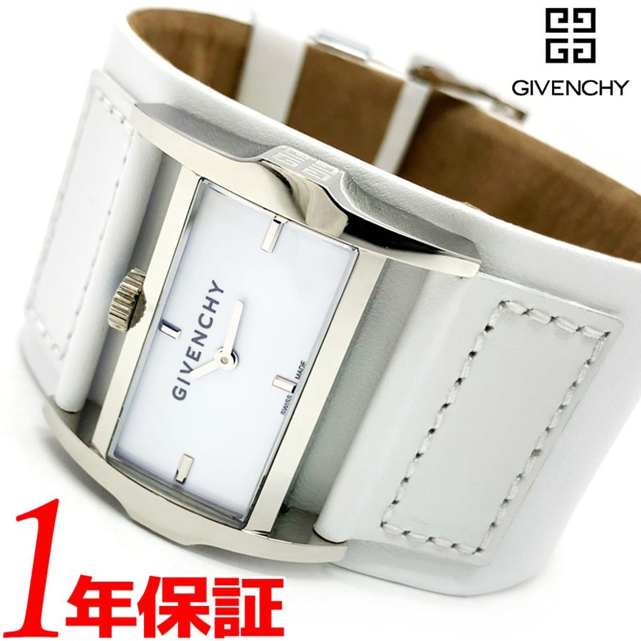 1円】GIVENCHYジバンシィレディースクオーツ腕時計レクタンギュラー 