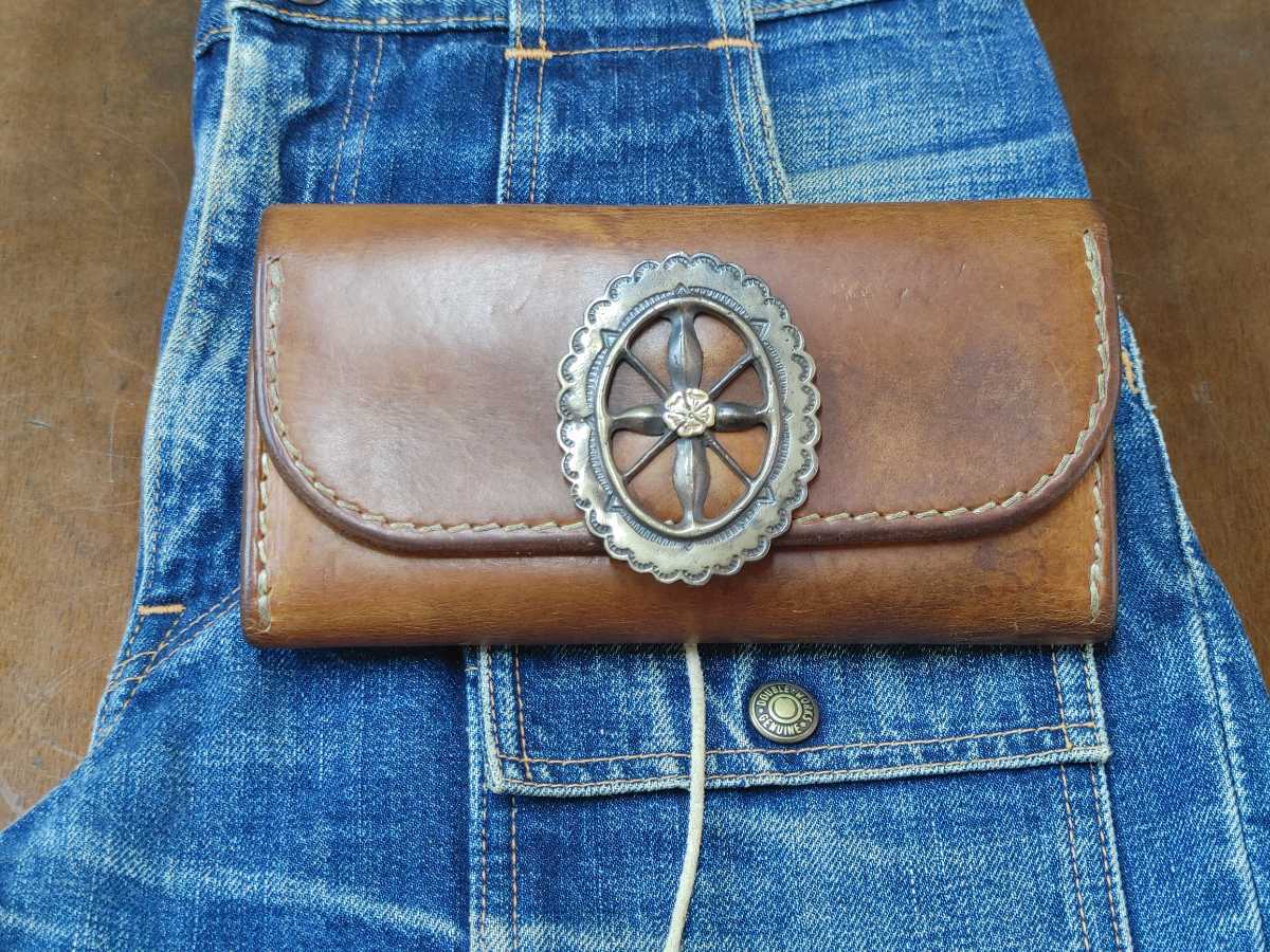 ゴローズ 財布 三つ折り長財布 フェザー イーグル バングル リング 