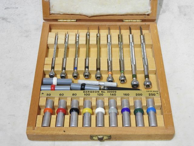時計修理工具 - BERGEON 精密ドライバーセット 9本組 BERGEON