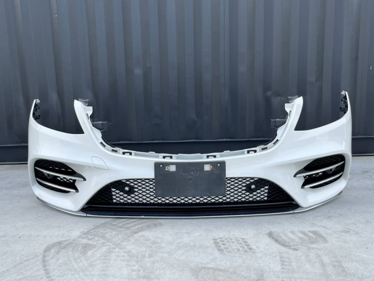 B124 中古 メルセデスベンツ W222 Sクラス スポーツPKG 後期 フロントバンパー ホワイト