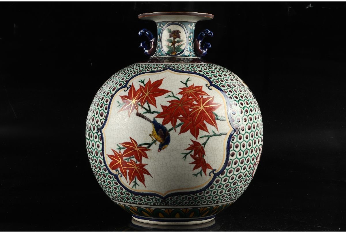 花鳥模様 陶器花瓶 花鳥模様 陶器花瓶 花鳥模様の陶器花瓶セット【公式認定ストア】