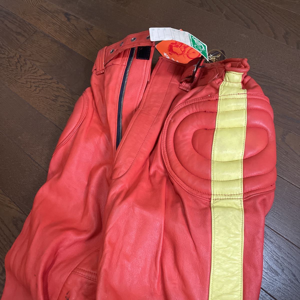 ビンテージモトクロス　ビンテージオフロード　モトクロスパンツ　当時物　新品　コミネ レザーパンツ Mサイズ ビンテージモトクロス、オフロードMSR GORE-TEXバイクパンツ バイク 売り切り エイジオブグローリー ホンダ」の落札