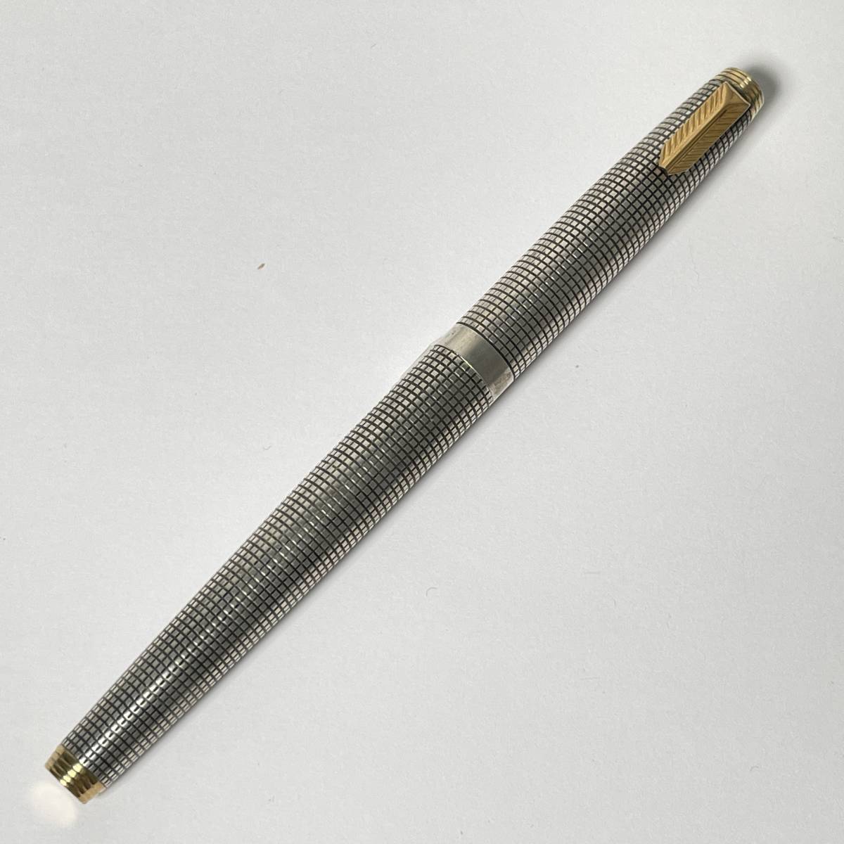 PARKER スターリングシルバー 訳あり 14K F 格子柄 筆記可 パーカー