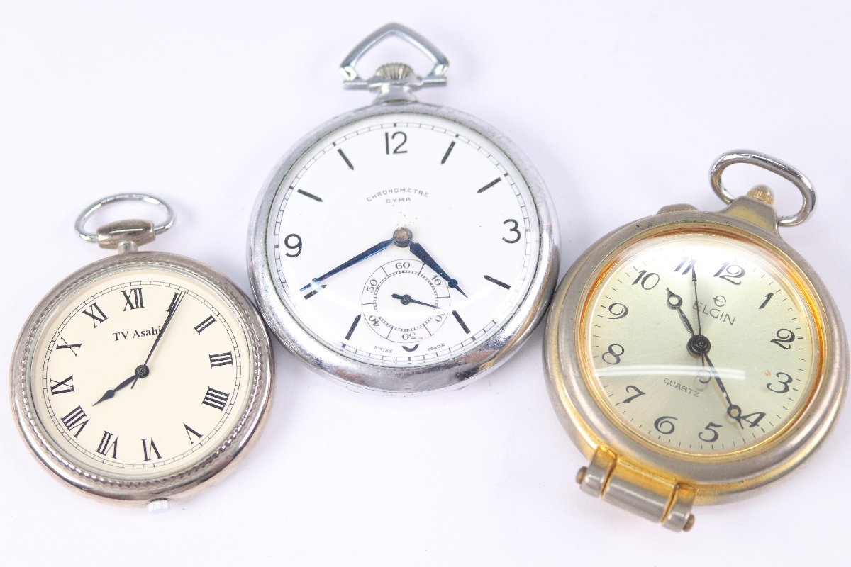 13点】SEIKO Citizen ELGIN CYMA CASIO Ricoh クォーツ 2点手巻き 懐中 