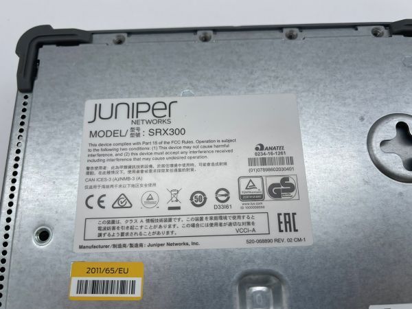 通電確認済み】☆Juniper ネットワーク ルーター イーサネット☆SRX300