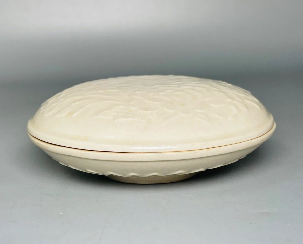 白磁蓋物 中国美術 朝鮮 韓国 高麗 李朝 白瓷 香合 サイズ約10.9×