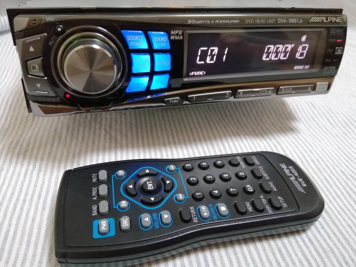 ALPINE アルパイン 1DIN DVDプレーヤー DVE-5207 CDプレーヤー CD DVD 
