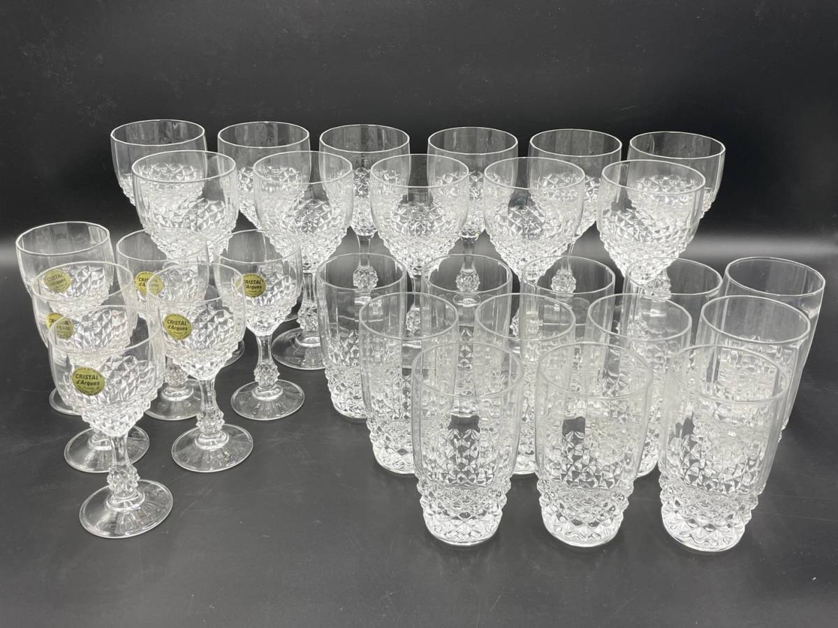 【人気，格安】 cristal d'arques/クリスタル ダルク ワイングラス グラス 大量まとめ 食器 酒器 硝子/ガラス製(ワイングラス)｜売買されたオークション情報、yahooの商品情報をアーカイブ公開 - オークファン ワイングラス