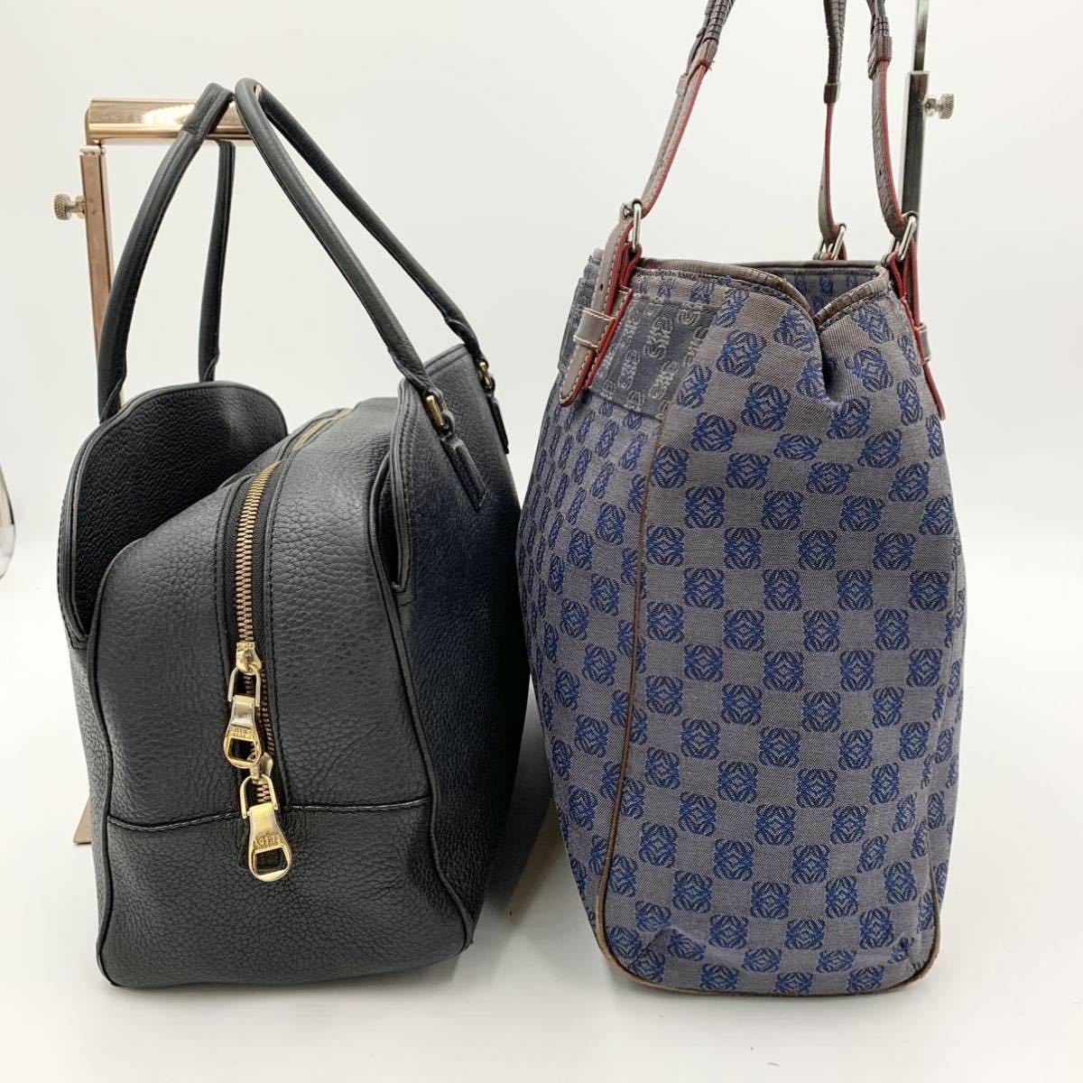 1円 最高級 LOEWE ロエベ アナグラム トートバッグ ハンドバッグ 