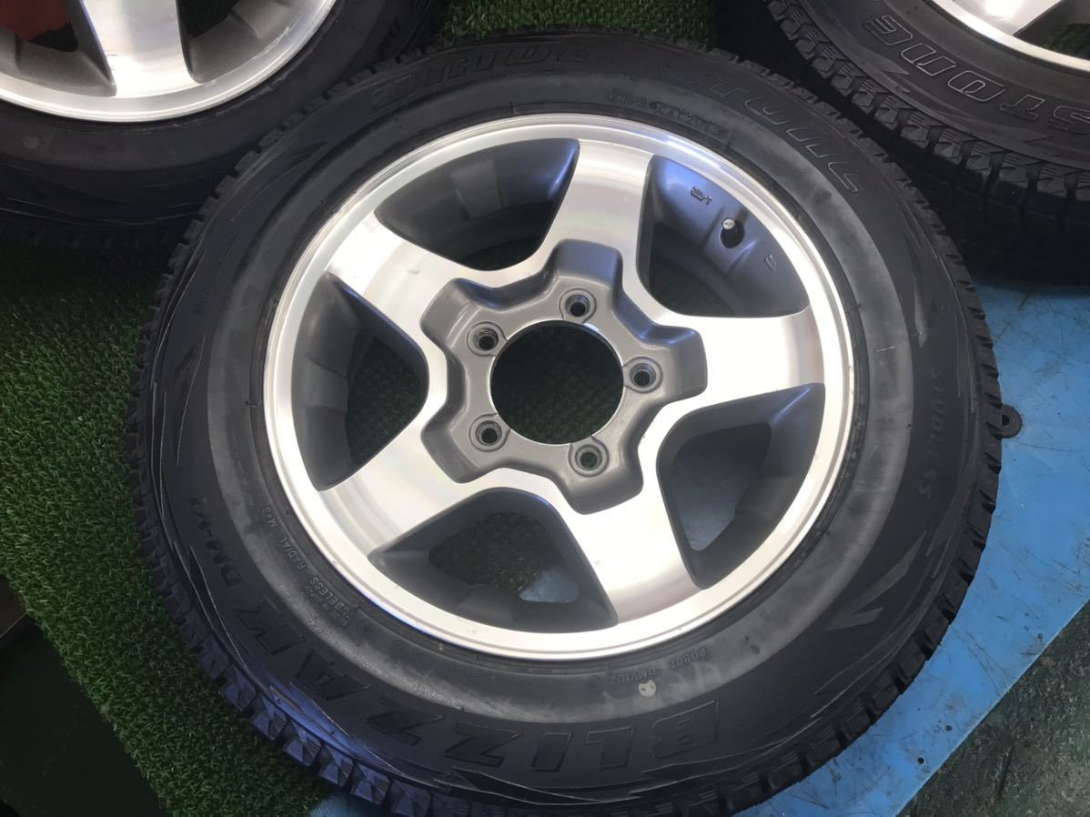 4G-7)冬 175/80R16 BRIDGESTONE Blizzak DM-V2 8分山 スズキ純正 ジムニー等