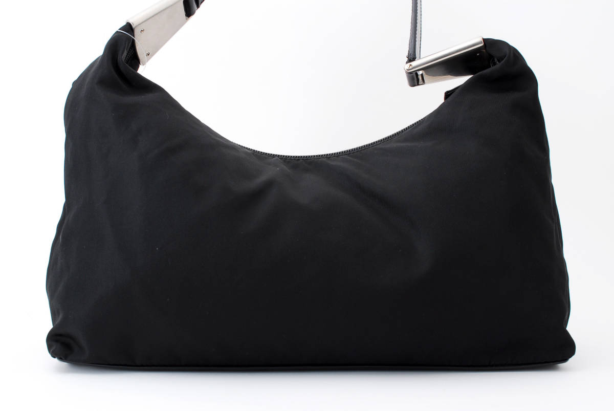 1円 PRADA プラダ テスートナイロン×レザー ショルダーバッグ クロス