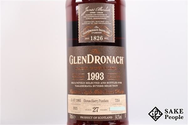 ◇1円～ グレンドロナック 1993 27年 バイヤーズセレクト 700ml 54.1