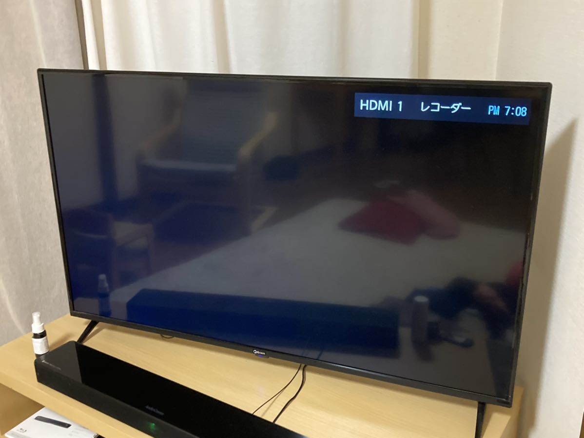 映像機器 美 Qriom 4K対50V型HDR対応液晶テレビ 2020年製 HDMI