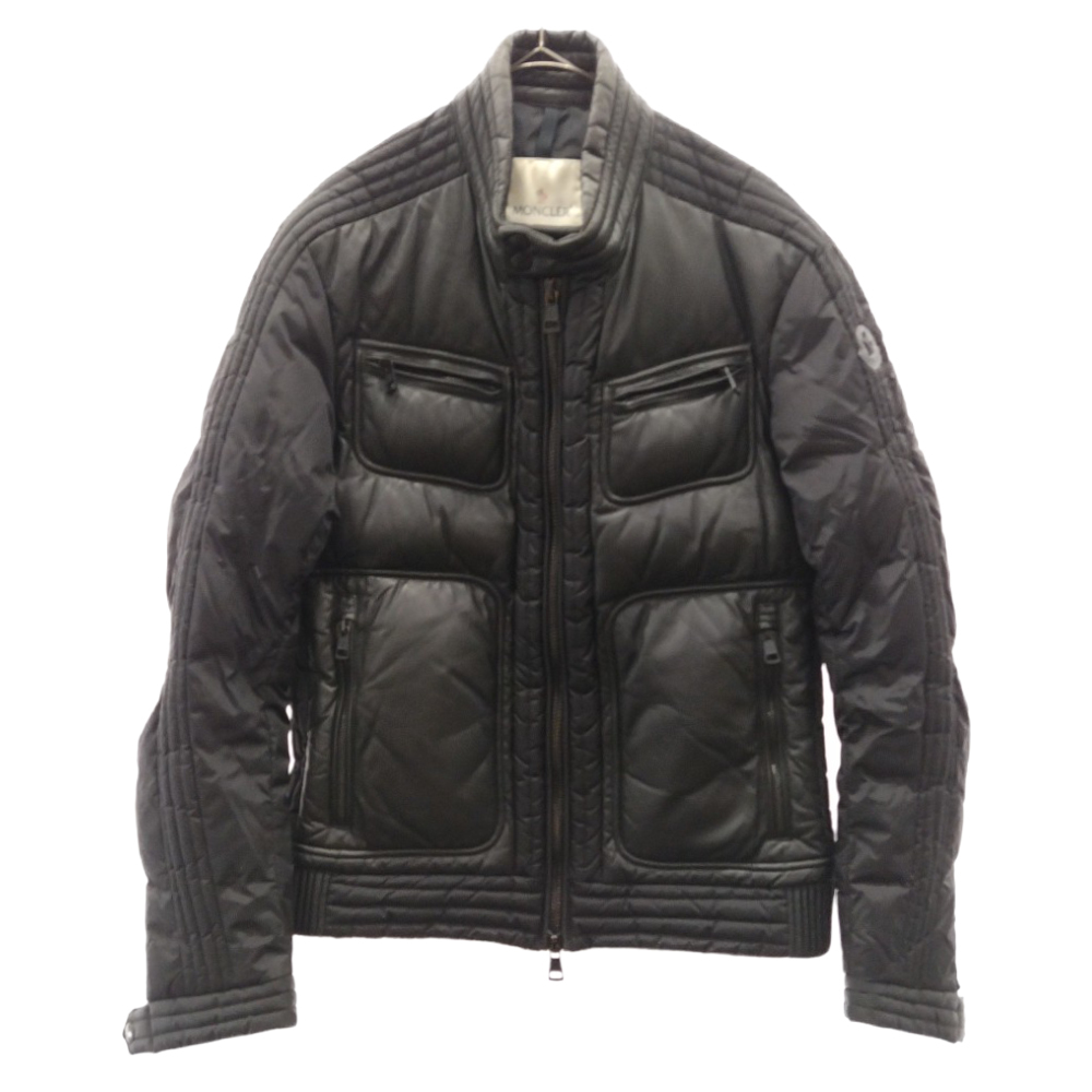 モンクレール 15AW モンクレール ロゴワッペン ラム レザー ダウン