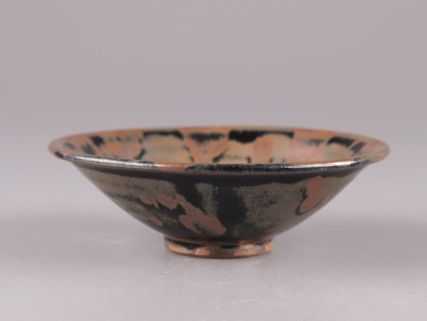 中国古玩 唐物 宋代 天目茶碗 時代物 極上品 初だし品 5440 中国古玩