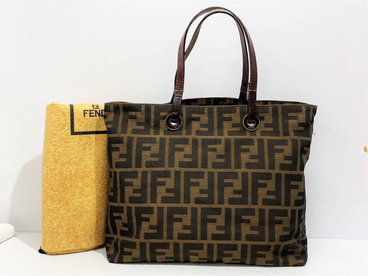 FENDI(フェンディ) ズッカ柄 FFロゴ ハンドバッグ ミニトートバッグ 