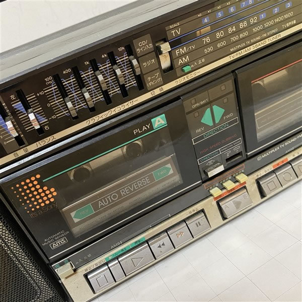 SONYソニー ダブルカセット・ラジカセ CFS-W660 ミニコンポ 黒ブラック