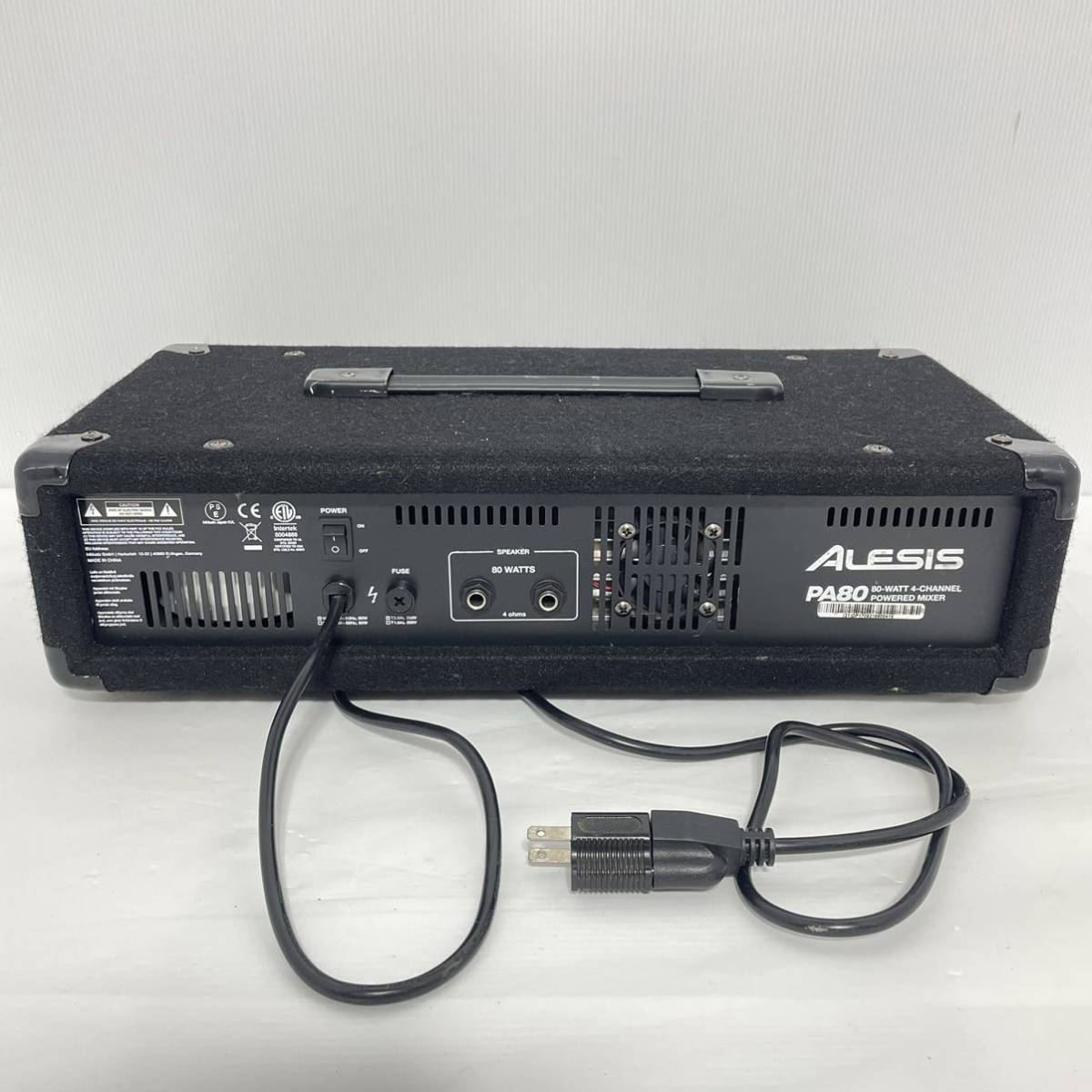 ALESIS PA80 パワードミキサー 80WATT 4channel POWERED MIXER 簡易