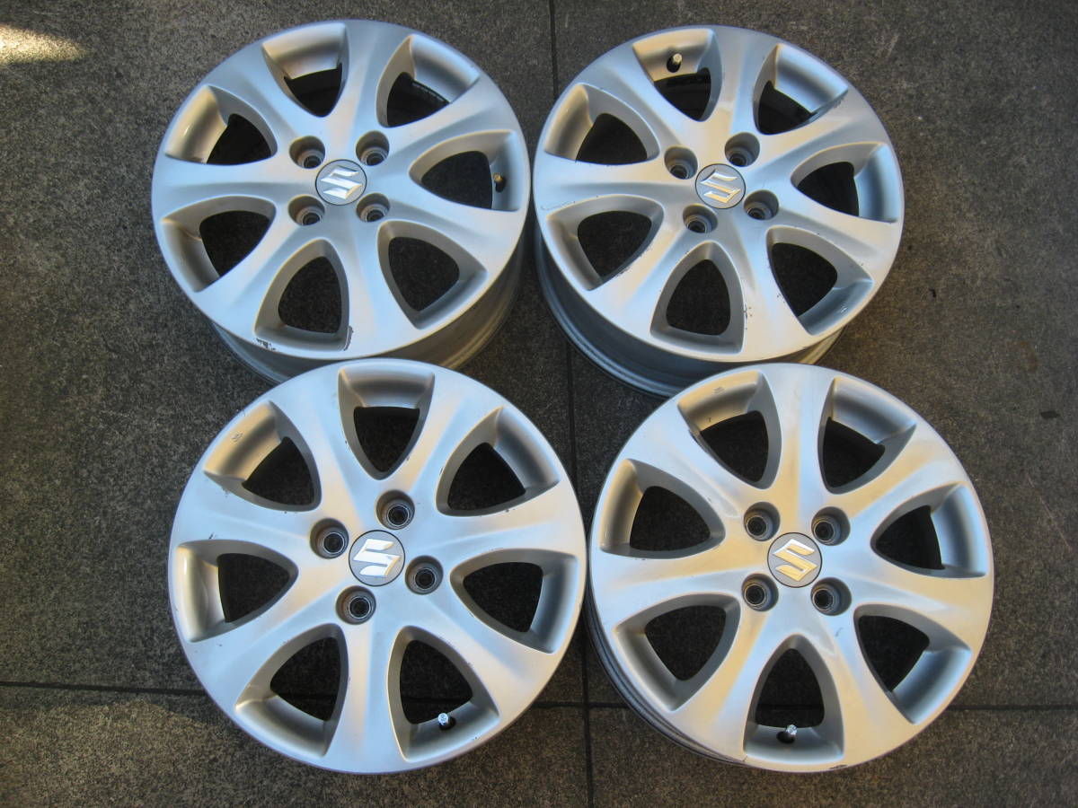 スズキ純正 15インチ 5.5J+45 PCD100 4穴 ハブ径 54mm ホイール 純正