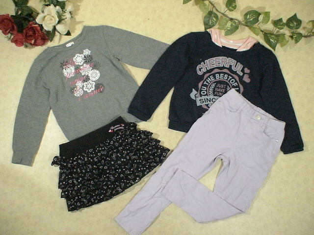 11-7286 ☆110～120㎝サイズ・女の子・子供服☆コギャル系☆古着