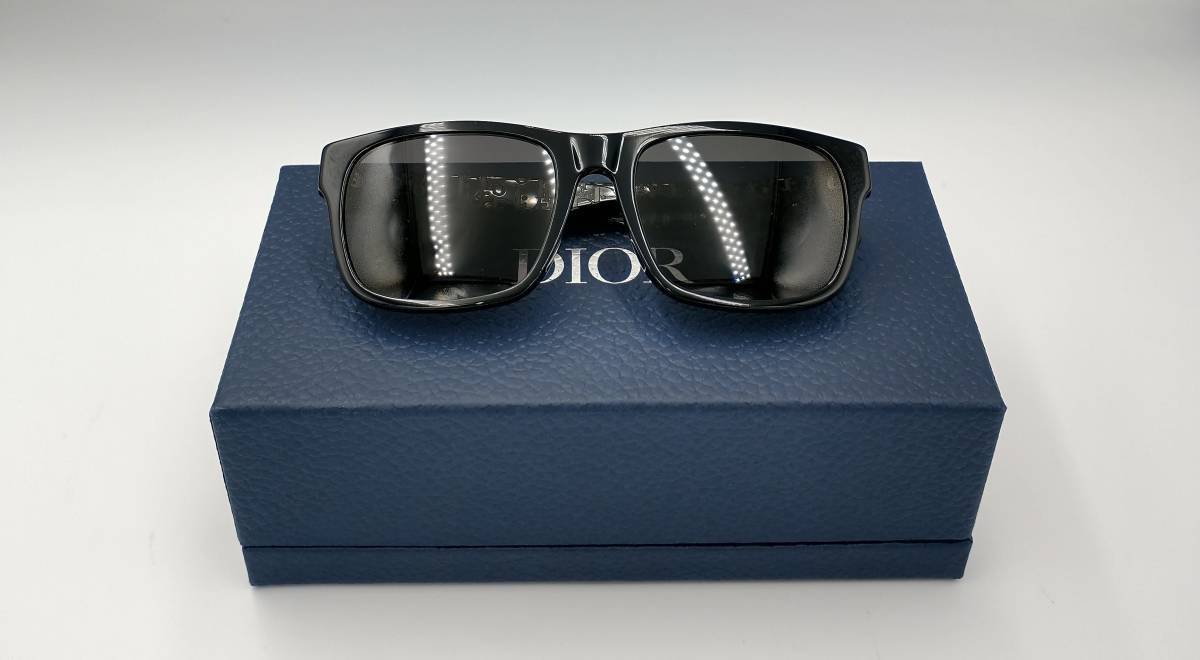 DIOR HOMME 定価50600円 B23 サングラス DB23S2FRR ブラック ロゴ入り 