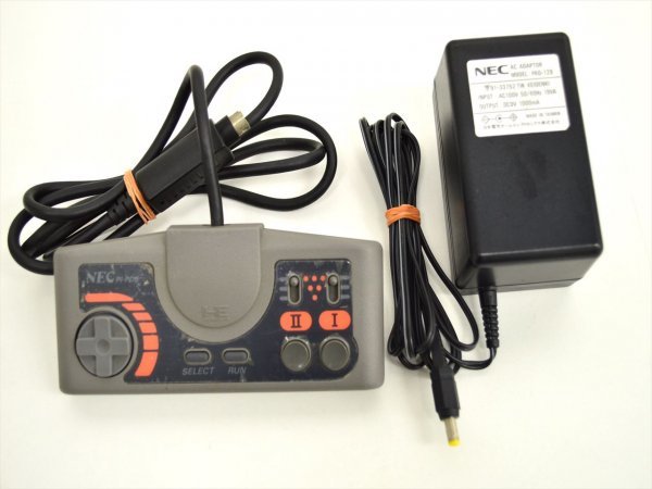 KM395○ジャンク品○NEC PCエンジン DUO-RX 本体・コントローラー 通電 