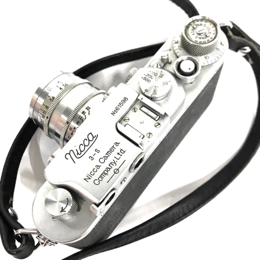 Nicca 3-S ボディ ニッカ レンジファインダーカメラ 動作品 Nicca 3-S NIKKOR-Q・C 1:3.5 5cm レンジファインダー フィルムカメラ