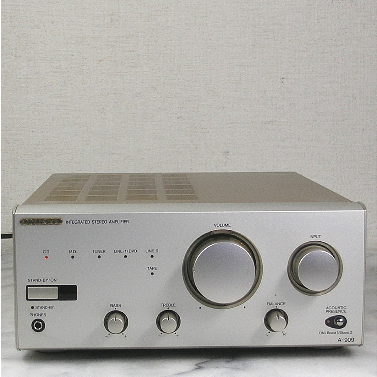 ONKYO A-909 INTEC 205 PREMAIN AMP 動作良品 ONKYO プリメインアンプ