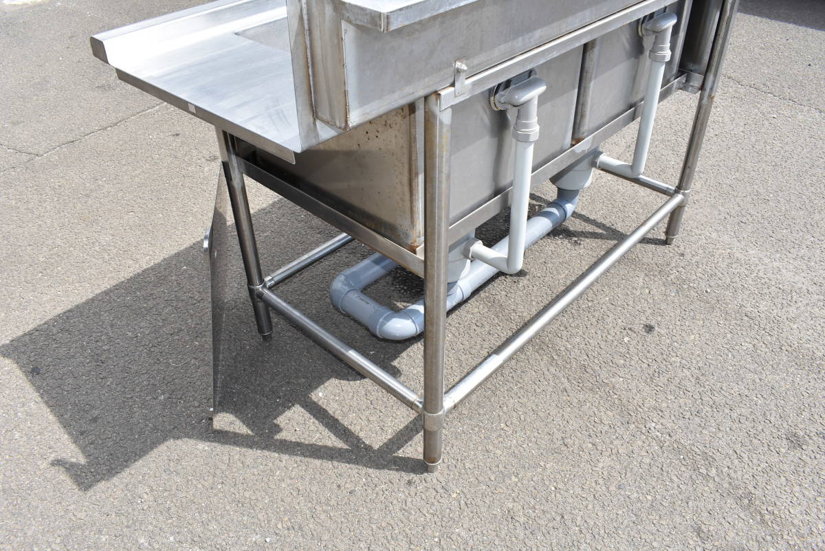 宮城 直接引取 歓迎』美品 2槽 ソイルドシンク/流し台 作業蓋付き 3  