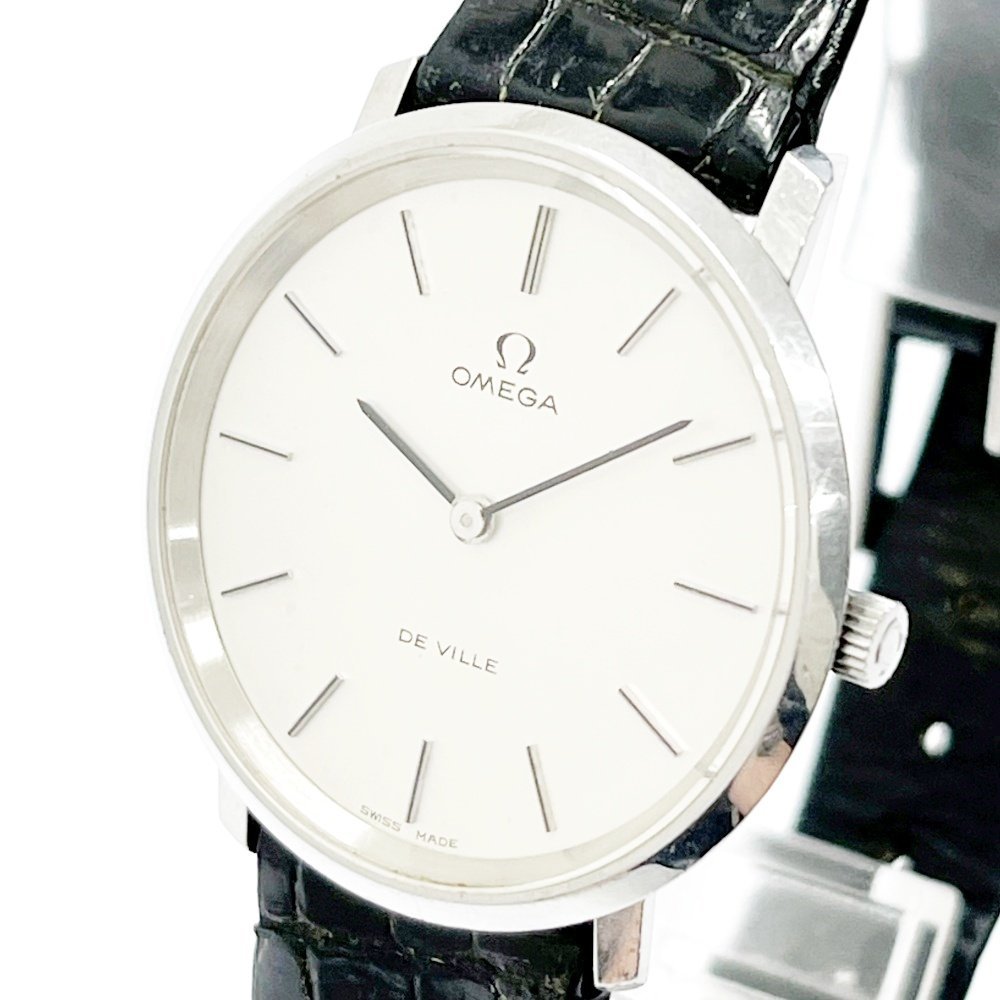 激安大特価，2026 1円スタート OMEGA オメガ デビル SS&times;革ベルト シルバーダイヤル 3.3cm 手巻き メンズ 121731 腕時計(デビル)｜売買されたオークション情報、yahooの商品情報をアーカイブ公開 - オークファン デビル