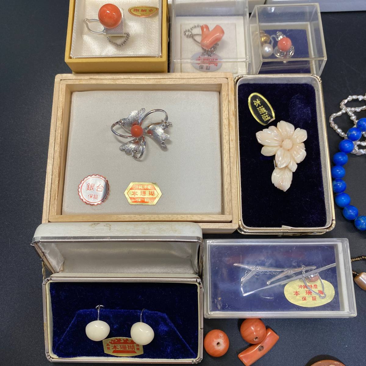 アクセサリー まとめてセット 中古保管品 / 珊瑚 べっ甲 カメオ 水晶