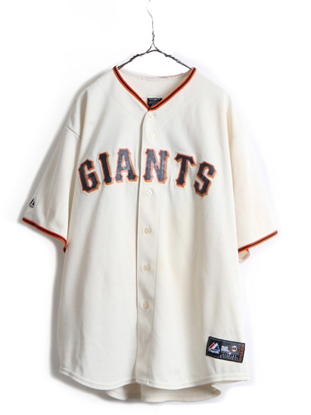 大きいサイズ XXL ■ MLB オフィシャル Majestic サンフランシスコ ジャイアンツ 半袖 ベースボール シャツ ( メンズ 2XL ) ゲームシャツ