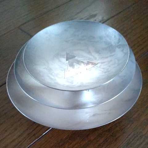 希少品 純銀三重盃 204.75g 松下電器 創業五十周年記念品 保証