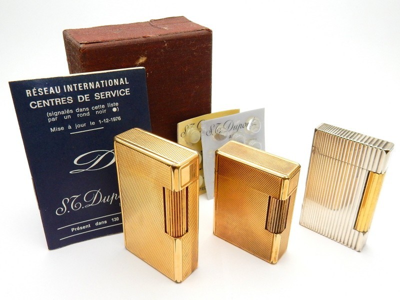 新作，限定セール 1000円スタート ライター 3点セット S.T.Dupont デュポン ライン1 ラージ ショート ゴールド/Dライン シルバー ケース付 着火未確認 Z10025(デュポン)｜売買されたオークション情報、yahooの商品情報 デュポン
