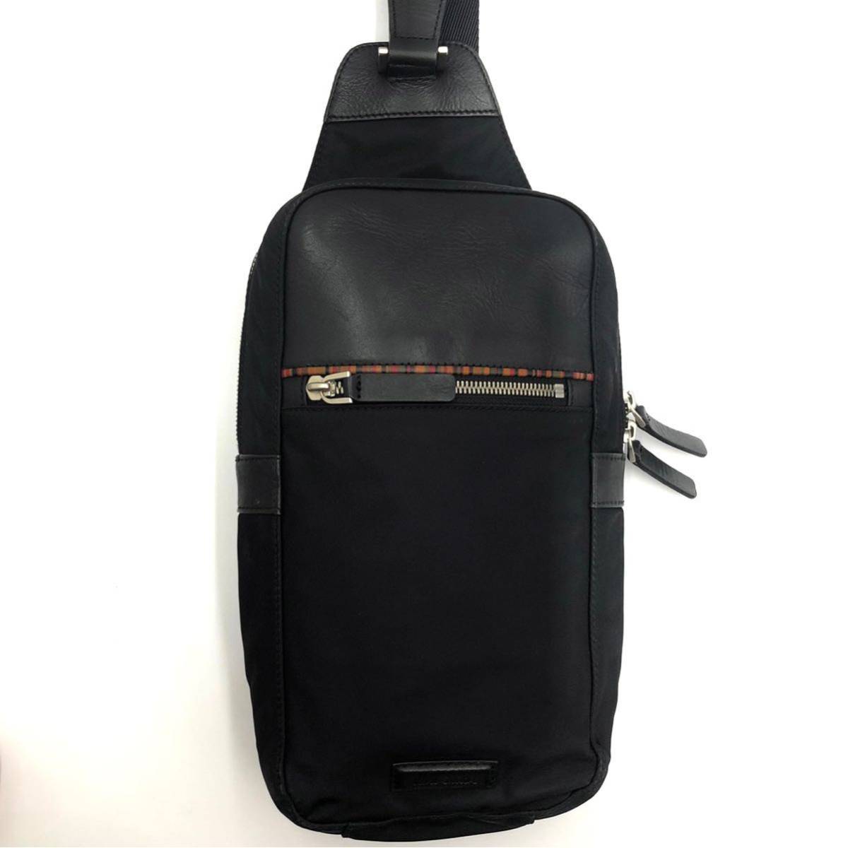 1円【極美品】Paul Smith ボディバッグ スリングバッグ ショルダー 