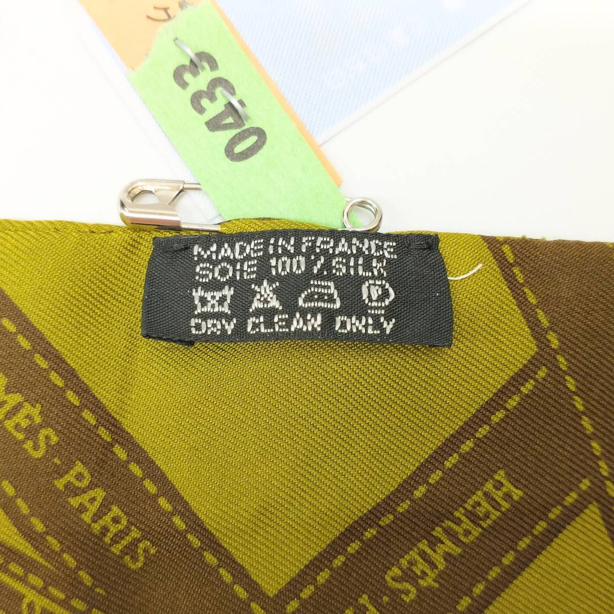 HERMES エルメス ツイリー スカーフ リボン ボルデュック シルク100