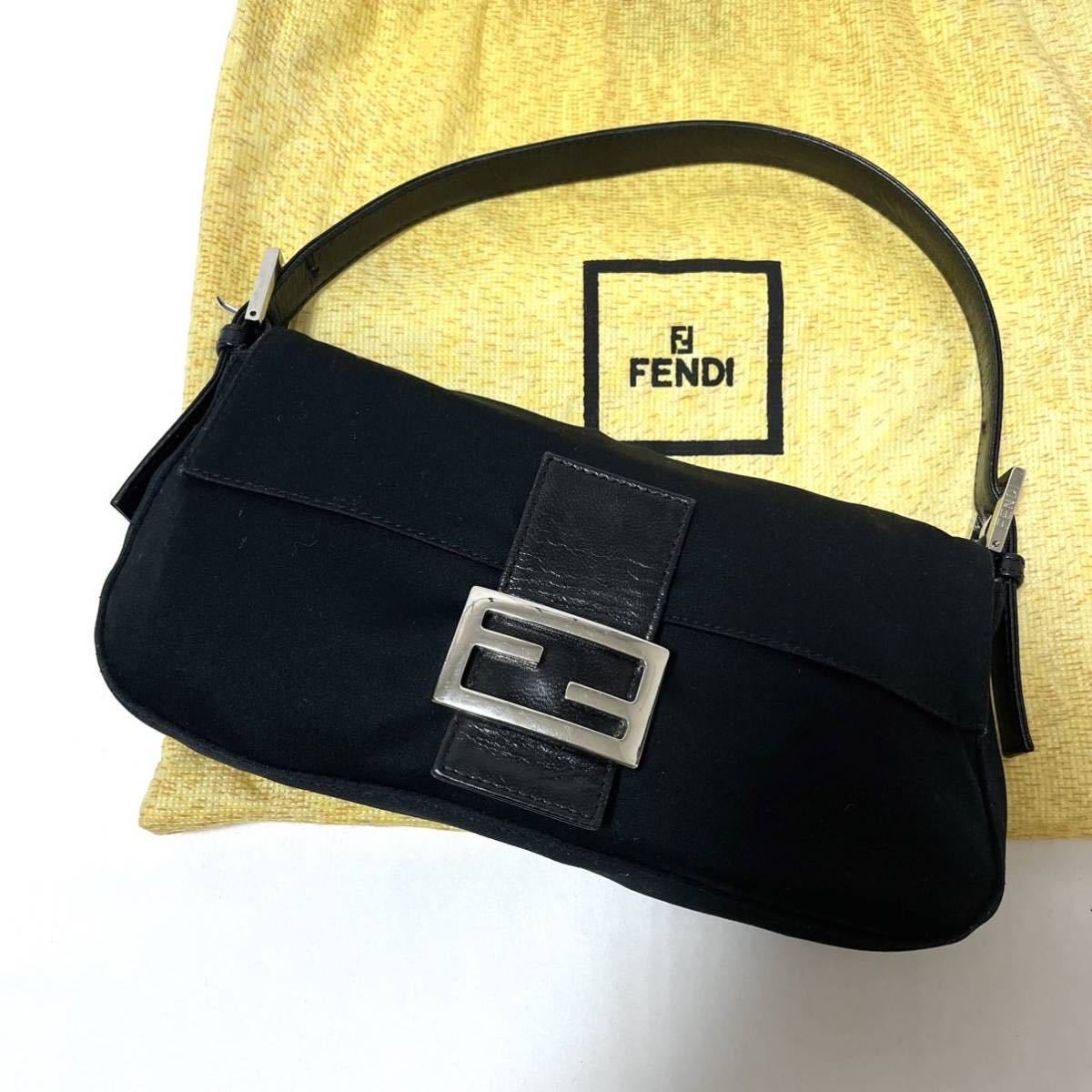 1円〜 【極美品】保存袋付き フェンディ FENDI マンマ バケット FF金具 