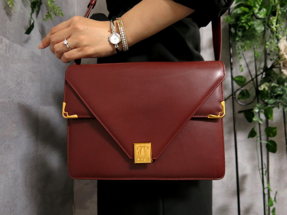 ○超美品○Cartier Cartier レザー カルティエ○マスト○カーフ 