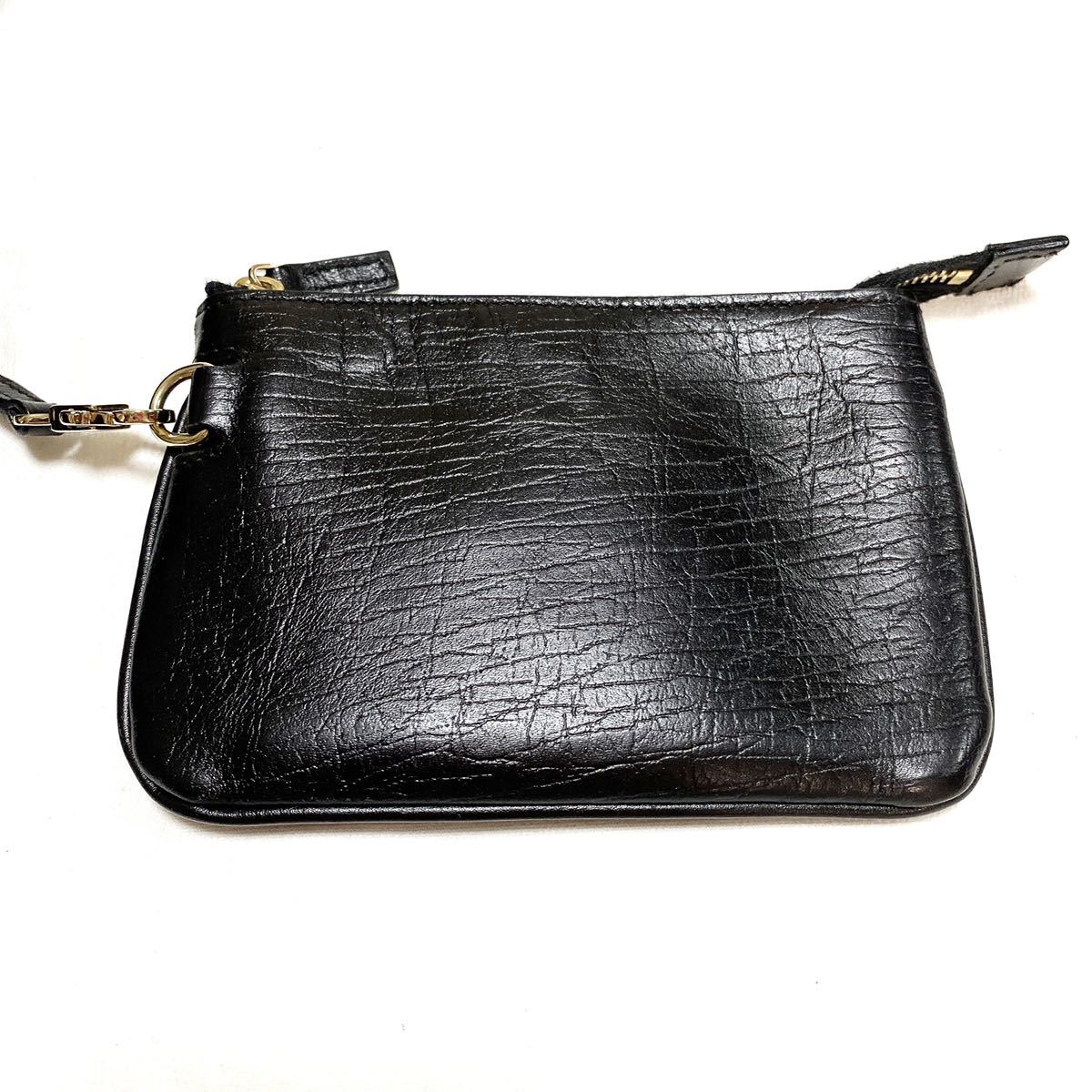 GUCCI グッチ GG ハンドバッグ ボア 小物入 ポーチ付 黒 ブラック alp 
