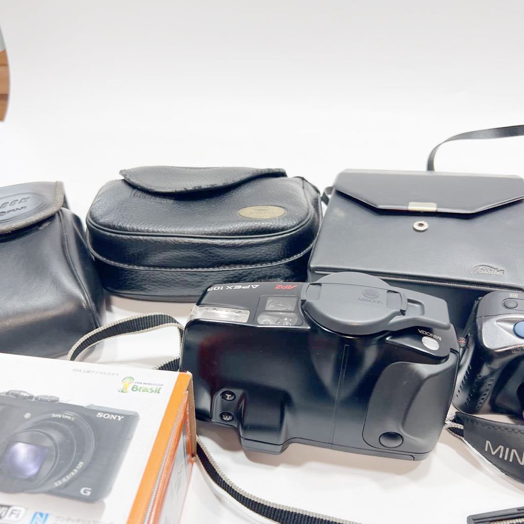 ジャンク　送料無料　ソニー　sony ミノルタ　フジ　DSC-HX60V OPTIO E60 HI-MATIC 7s zoomCARDIA900 APEX105 カメラ　デジカメ　まとめ SONY DSC-HX60V Cyber-shot #1348 専用革ケース付き 価格.com