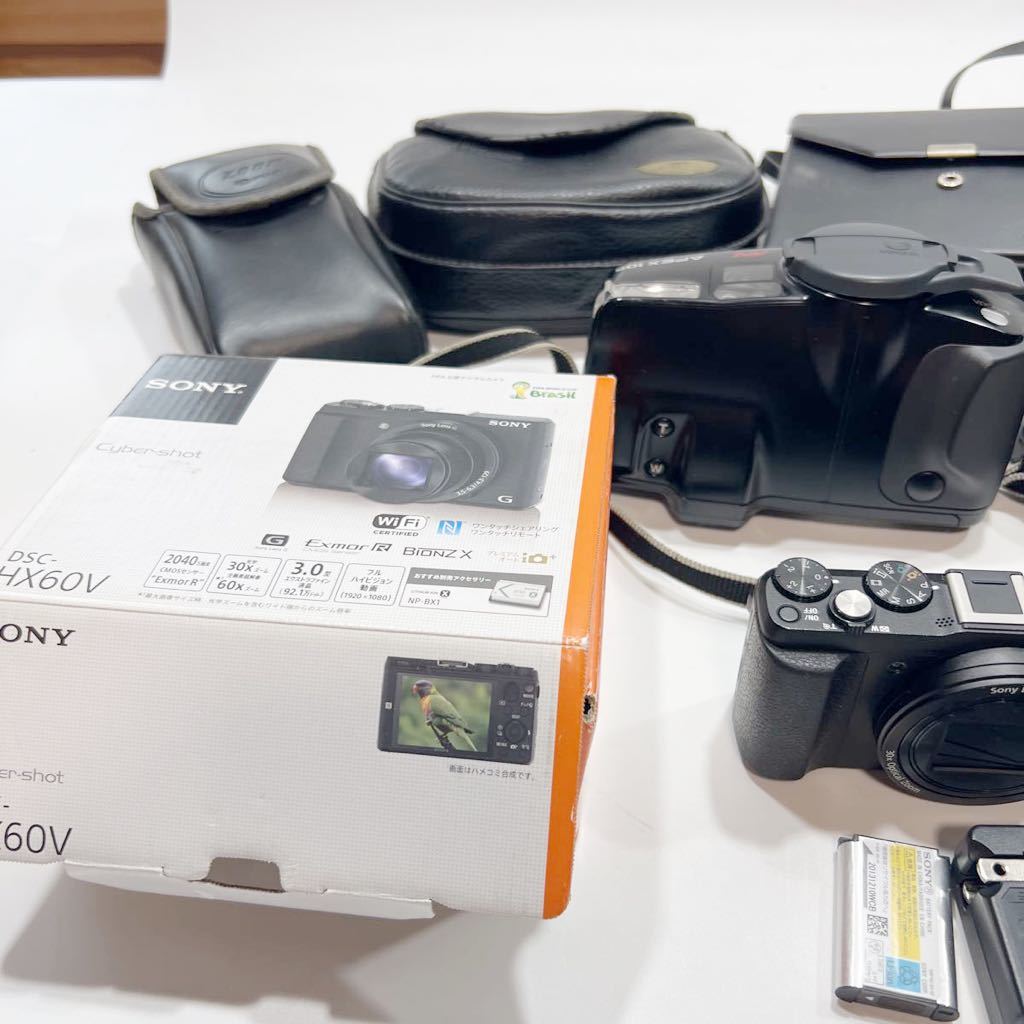 ジャンク　送料無料　ソニー　sony ミノルタ　フジ　DSC-HX60V OPTIO E60 HI-MATIC 7s zoomCARDIA900 APEX105 カメラ　デジカメ　まとめ SONY DSC-HX60V Cyber-shot #1348 専用革ケース付き 価格.com