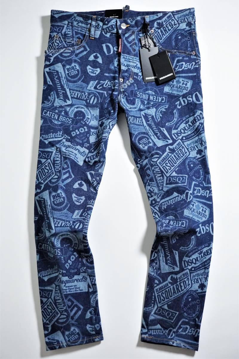 DSQUARED2 ディースクエアードレーザープリントロゴSKATER JEAN 遅かっ