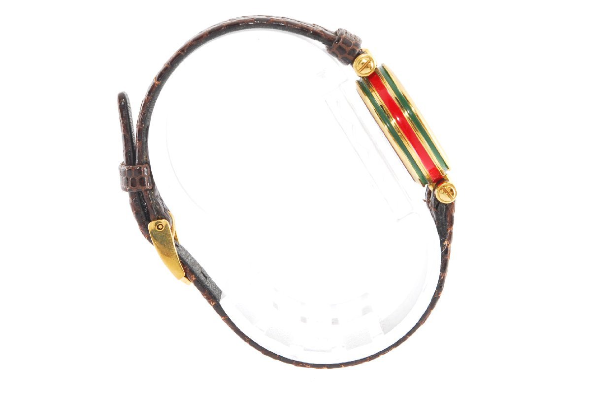 グッチ シェリーライン GUCCI 腕時計 レディース クォーツ アイボリー クオーツ - 白 レディス 中古GUCCI リザード 時計（レディース腕時計｜腕時計）の通販 ゴールド オシャレ