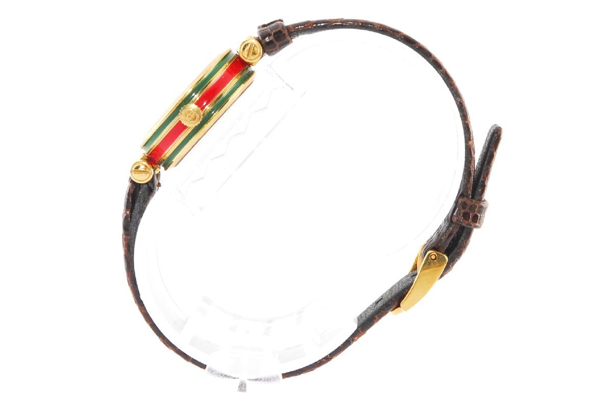 グッチ シェリーライン GUCCI 腕時計 レディース クォーツ アイボリー クオーツ - 白 レディス 中古GUCCI リザード 時計（レディース腕時計｜腕時計）の通販 ゴールド オシャレ
