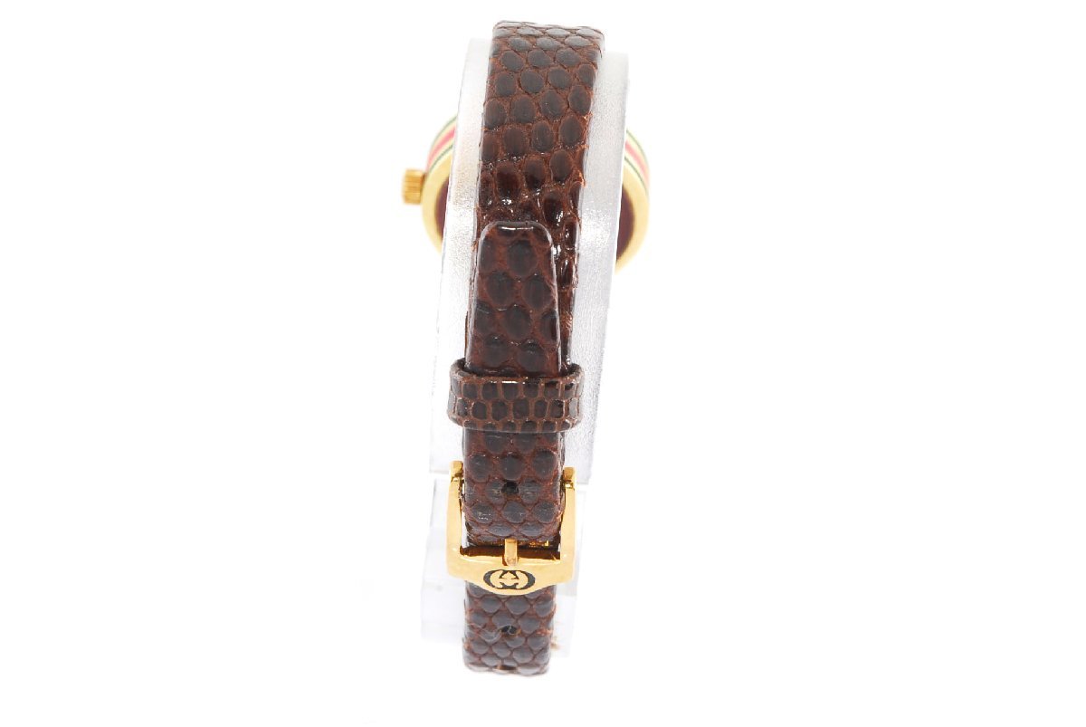 グッチ シェリーライン GUCCI 腕時計 レディース クォーツ アイボリー クオーツ - 白 レディス 中古GUCCI リザード 時計（レディース腕時計｜腕時計）の通販 ゴールド オシャレ