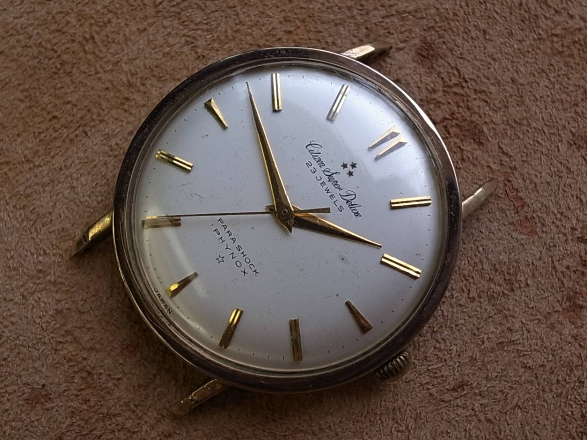 稼働品CITIZEN Super Deluxe 14K 80MICRONS