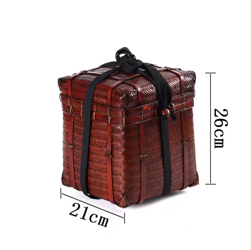 茶道具収納 便攜 収納ケース古風 職人手作りY 美品☆収納ボックス旅行用の茶籠竹の箱携帯茶器入れ茶道具竹編細工籠