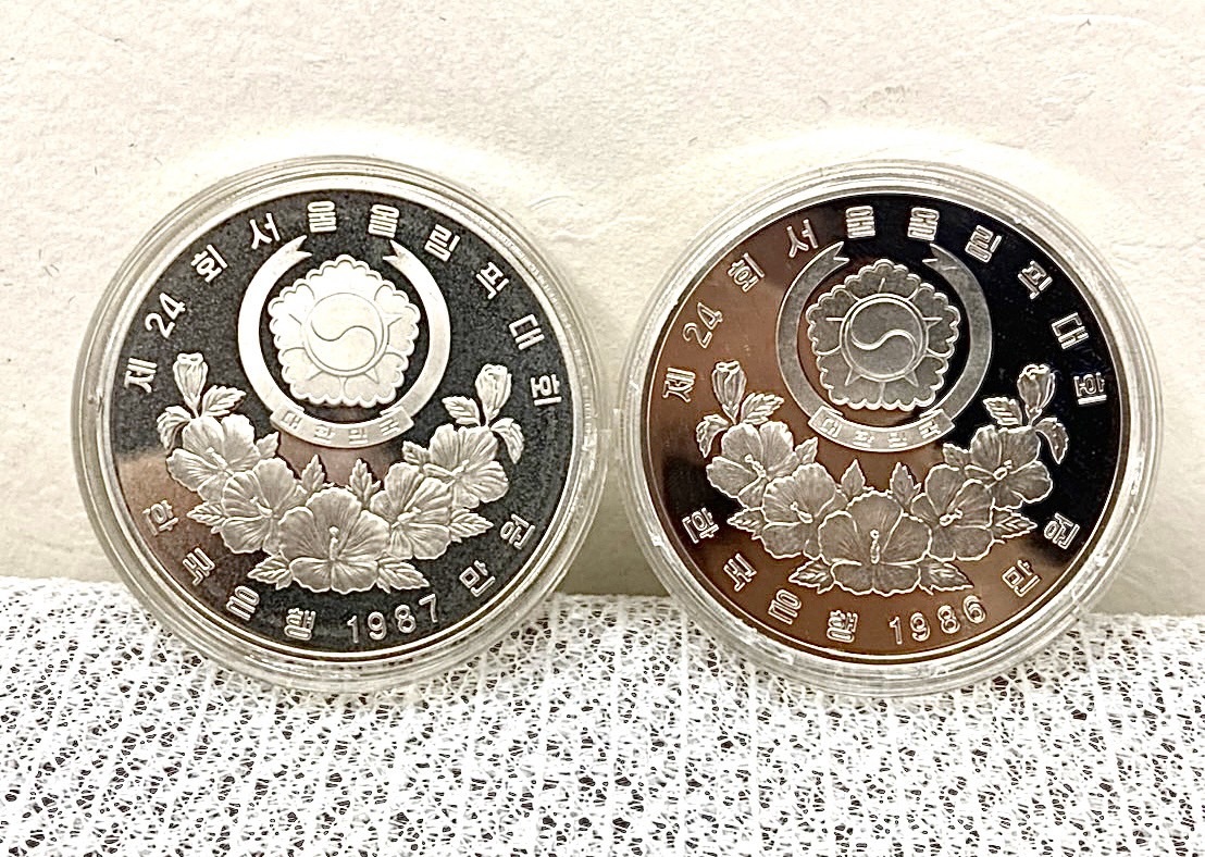 1円～ プルーフ銀貨 ソウルオリンピック1988 マラソン 飛込み 10000