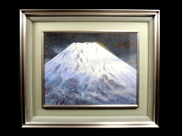 セール，新作登場 加藤勝重/ 粧雪 富嶽/粧雪 富士 /日本画/6号/額装品/山岳風景/金落款/作家物/美術品/浦和画家/日本美術院特待/師:奥村土牛/真作(山水、風月)｜売買されたオークション情報、yahooの商品情報を 山水、風月