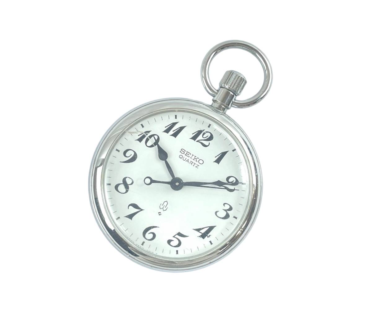 T3☆SEIKO/セイコー☆ 懐中時計【7550-0010】QZ/クォーツ 白文字盤 